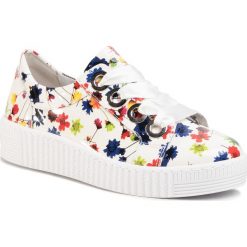 Sneakersy GABOR - 43.330.90 Weiss/Multicolor. Białe półbuty damskie Gabor, na co dzień, bez wzorów, ze skóry, bez obcasa, na płaskiej podeszwie, bez zapięcia. Za 549,00 zł.