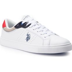 Sneakersy U.S. POLO ASSN. - Curty CURTY4170S9/YH1 Whi/Red. Białe sneakersy męskie U.S. Polo Assn., na co dzień, bez wzorów, ze skóry ekologicznej, eleganckie, bez zapięcia. W wyprzedaży za 199,00 zł.