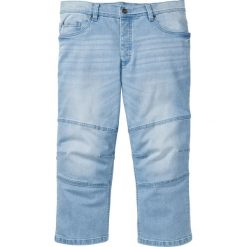 Dżinsy 3/4 ze stretchem Regular Fit bonprix niebieski "bleached used". Niebieskie jeansy męskie bonprix, m, bez wzorów. Za 44,99 zł.