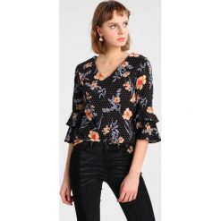 Bluzki damskie: Dorothy Perkins PUFF SLEEVE VNECK Bluzka black