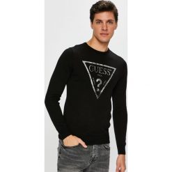 Guess Jeans - Sweter Yoda. Czarne swetry męskie marki Guess Jeans, m, z aplikacjami, z wełny, z okrągłym kołnierzem, bez kaptura. W wyprzedaży za 319,90 zł.