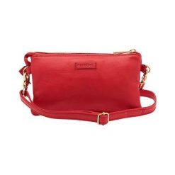 DEPECHE. Torba skórzana czerwony female czerwony. Czerwone torebki klasyczne damskie DEPECHE, w paski, ze skóry, eleganckie, na ramię, bez dodatków. Za 399,00 zł.