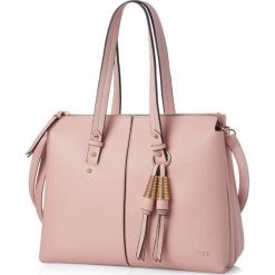 Torebka damska Shopper Felice FB34 różowa - pudrowy róż. Różowe torby damskie na zakupy Felice, bez wzorów, ze skóry ekologicznej, bez dodatków. Za 99,99 zł.