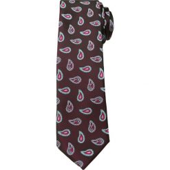 Brązowy Elegancki Krawat w Łezki -Angelo di Monti- 6 cm, Męski, Paisley KRADM1494. Pomarańczowe krawaty męskie Angelo di Monti, bez wzorów, eleganckie. Za 25,00 zł.