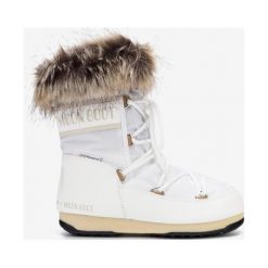 Moon Boot Monaco Low WP 2 Śniegowce Biały. Białe śniegowce damskie Moon Boot, na zimę, z materiału, bez zapięcia. Za 709,95 zł.