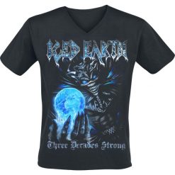 Iced Earth Three Decades Strong T-Shirt czarny. Czarne koszulki męskie Iced Earth, xl, z nadrukiem, z okrągłym kołnierzem. Za 42,90 zł.