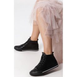 Czarne Trampki Best Buds. Czarne buty sportowe damskie Born2be, bez wzorów, z gumy, sportowe. Za 49,99 zł.