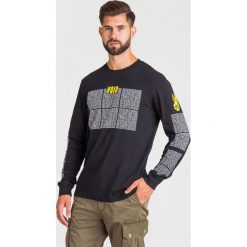 LONGSLEEVE DIESEL. Czarne bluzy męskie Diesel, m, z nadrukiem, z bawełny, z okrągłym kołnierzem, bez rękawów, bez kaptura. Za 379,00 zł.
