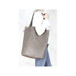 Shopper bag XL brązowa klasyczna torba na zamek Vegan. Brązowe shopper bag damskie Hairoo, w paski. Za 155,00 zł.