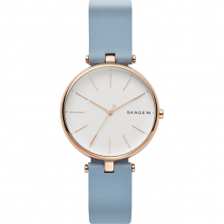 Zegarek SKAGEN - Signatur SKW2711 Blue/Rose Gold. Niebieskie zegarki damskie Skagen. Za 589,00 zł.
