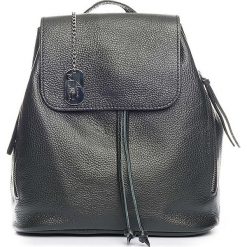 Skórzany plecak w kolorze czarnym - 29 x 32 x 12 cm. Czarne plecaki damskie Mia Tomazzi, Anna Morellini & Co., bez wzorów, ze skóry. W wyprzedaży za 279,95 zł.