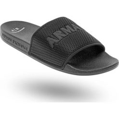 KLAPKI Armani Exchange. Czarne kapcie męskie Armani Exchange, z tkaniny. Za 239,00 zł.