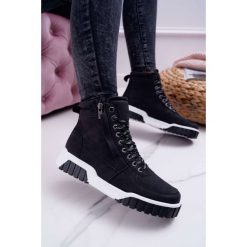 Damskie Sportowe Obuwie Big Star Wysokie Czarne EE274221. Czarne buty sportowe damskie BIG STAR, bez wzorów, ze skóry ekologicznej, klasyczne, na fitness i siłownię. Za 209,90 zł.
