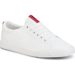 Tenisówki BIG STAR - DD274685 101 White. Białe półbuty damskie BIG STAR, bez wzorów, z gumy, retro, bez obcasa, na płaskiej podeszwie, bez zapięcia. Za 135,00 zł.