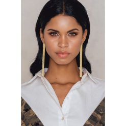 Kolczyki damskie: NA-KD Accessories Kolczyki Hanging Chains – Gold