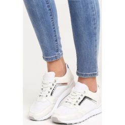 Białe Buty Sportowe Take a Look. Białe buty sportowe damskie marki Born2be, z materiału. Za 79,99 zł.