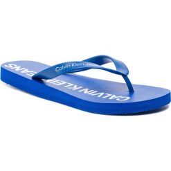 Japonki CALVIN KLEIN JEANS - Errol Jelly S0604 Nautical Blue. Niebieskie klapki męskie marki Calvin Klein Jeans, z jeansu, bez zapięcia. Za 159,00 zł.
