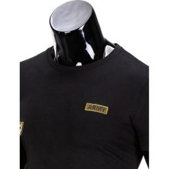 T-SHIRT MĘSKI Z NADRUKIEM S841 - CZARNY. Czarne t-shirty męskie z nadrukiem Ombre Clothing, m. Za 29,00 zł.
