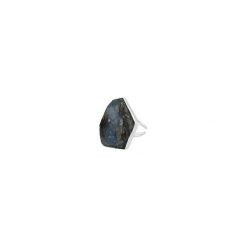 Pierścionek GRANDE - srebro, labradoryd grafit i c. Żółte pierścionki damskie Cosmostones, z agatem, srebrne. Za 399,00 zł.