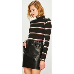 Answear - Sweter. Brązowe golfy damskie marki ANSWEAR, l, z bawełny, z krótkim rękawem. Za 99,90 zł.