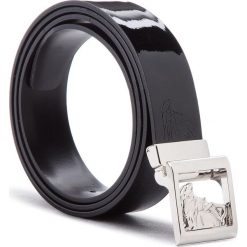 Pasek Męski VERSACE COLLECTION - V910229 VM00399 V085 95 Nero/Nero. Czarne paski męskie marki Versace Collection, w paski, ze skóry. W wyprzedaży za 449,00 zł.