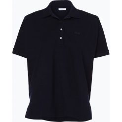 Lacoste - Damska koszulka polo, niebieski. Niebieskie koszulki damskie marki Lacoste, bez wzorów, polo, bez rękawów. Za 499,95 zł.