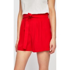 Only - Szorty. Czerwone szorty damskie ONLY, s, z haftami, z poliesteru, casualowe, z podwyższonym stanem. W wyprzedaży za 69,90 zł.