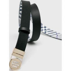 Tommy Hilfiger - Pasek skórzany dwustronny. Szare paski damskie TOMMY HILFIGER, w paski, z materiału. Za 199,90 zł.