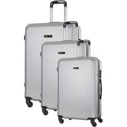 Zestaw walizek w kolorze srebrnym - 3 szt. Szare walizki Travel One, z materiału. W wyprzedaży za 499,95 zł.