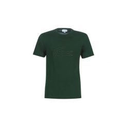 T-shirty z krótkim rękawem Lacoste TH8634. Zielone t-shirty męskie Lacoste, s, bez wzorów, bez kołnierzyka, krótkie. Za 228,70 zł.