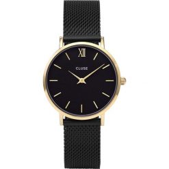 Zegarki damskie: Zegarek damski Mesh Gold Black Black Cluse Minuit CL30026