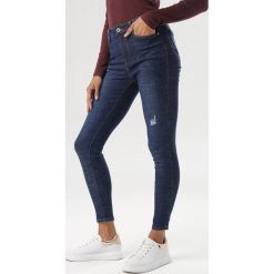 Granatowe Jeansy Skinny Menilopei. Niebieskie jeansy damskie Born2be. Za 89,99 zł.
