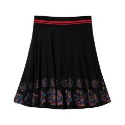 Desigual spódnica damska Fal Louise S czarny. Czarne spódniczki damskie Desigual, na lato, s, bez wzorów. Za 299,00 zł.