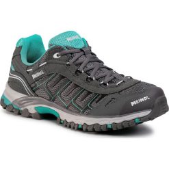 Trekkingi MEINDL - Jamaica Lady 3975 Steingrau/Tuerkis 63. Szare trapery damskie MEINDL, ze skóry ekologicznej, sportowe, bez obcasa, bez zapięcia. W wyprzedaży za 419,00 zł.