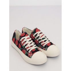 Trampki strawberry czarne XL-21 Black. Czarne trampki i tenisówki damskie ButyModne, bez wzorów, z tkaniny, na sznurówki. Za 94,86 zł.