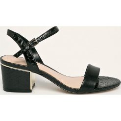 Aldo - Sandały Gradda. Czarne sandały damskie ALDO, bez wzorów, ze skóry ekologicznej, bez obcasa, na obcasie, na klamry. Za 239,90 zł.