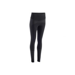 Legginsy slim Gym & Pilates 900 damskie. Czarne legginsy damskie marki DOMYOS, xs, z elastanu, z podwyższonym stanem. W wyprzedaży za 64,99 zł.