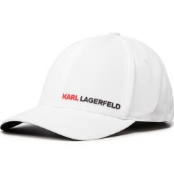 Czapka z daszkiem KARL LAGERFELD - 805611 501118 White 10. Białe czapki męskie KARL LAGERFELD, bez wzorów, z elastanu. W wyprzedaży za 199,00 zł.