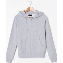 Rozpinana bluza z kapturem basic - Jasny szary. Szare bluzy damskie House, s, bez wzorów, bez rękawów, z kapturem. Za 79,99 zł.