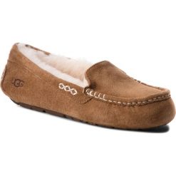 Kapcie UGG - W Ansley 3312 W/Che. Pomarańczowe klapki damskie Ugg, bez wzorów, z wełny, bez obcasa. W wyprzedaży za 369,00 zł.