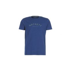 T-shirty z krótkim rękawem Hackett ADEM. Niebieskie t-shirty męskie Hackett, s, bez wzorów, bez kołnierzyka, krótkie. Za 139,30 zł.