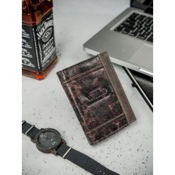 Ekskluzywny portfel skórzany męski skóra naturalna. Portfele męskie ALWAYS WILD, bez wzorów, ze skóry. Za 59,90 zł.