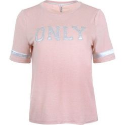 ONLY Mia S / S Only Logo Top Jrs Rose Dym (rozmiar L). Czerwone koszulki damskie ONLY, s, bez wzorów, bez kołnierzyka, bez rękawów. W wyprzedaży za 46,00 zł.
