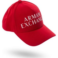 CZAPKA Z DASZKIEM armani exchange. Czerwone czapki męskie Armani Exchange, z aplikacjami. Za 189,00 zł.