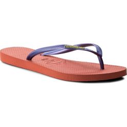 Japonki HAVAIANAS - Sl Logo Pop-Up 41197871256 Salmon. Fioletowe japonki damskie Havaianas, z tworzywa sztucznego. W wyprzedaży za 69,00 zł.