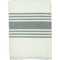 Kąpielówki męskie: Fouta „Karabouk” w kolorze szaro-białym – 160 x 90 cm