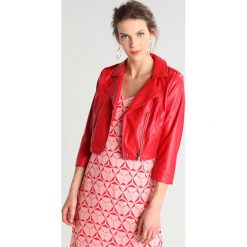 Kurtki damskie: Sisley BIKER Kurtka ze skóry ekologicznej red