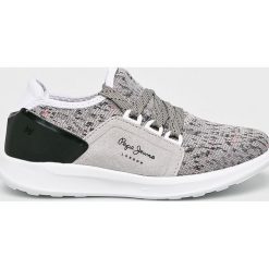 Pepe Jeans - Buty dziecięce Jayden Casual Boy. Szare trampki chłopięce Pepe Jeans, bez wzorów, z jeansu, sportowe, z okrągłym noskiem, na sznurówki. W wyprzedaży za 179,90 zł.