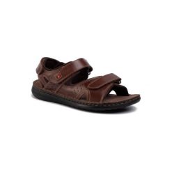 Lasocki for men MI07-A700-A554-07. Pomarańczowe sandały męskie Lasocki For Men, ze skóry, bez zapięcia. Za 119,99 zł.