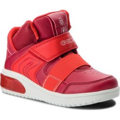 Sneakersy GEOX - J Xled B. A J847QA 05411 C7000 S Red. Czerwone trampki chłopięce Geox, bez wzorów, ze skóry ekologicznej, bez zapięcia. Za 389,00 zł.